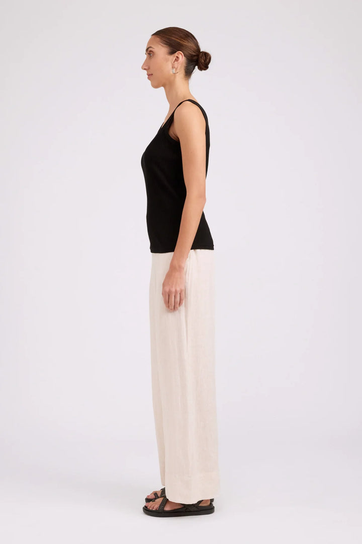Eb + Ive Studio Ribbed Tank - Black