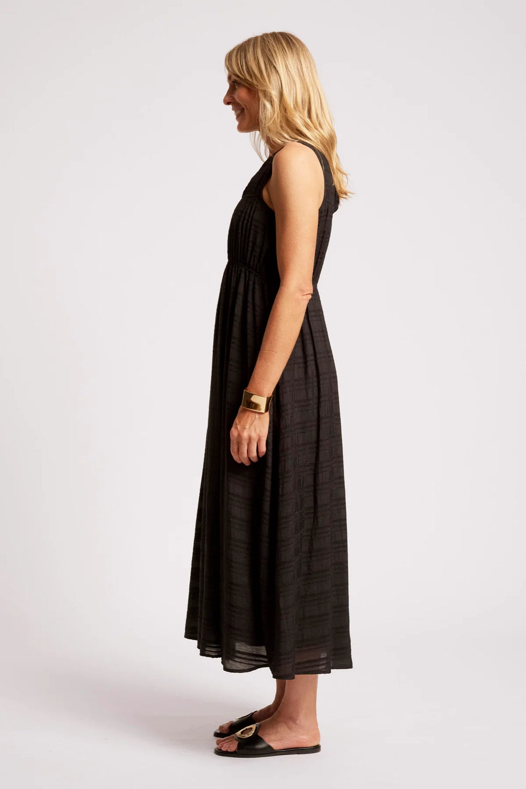 Eb + Ive Sovana Ruched Maxi Dress - Black