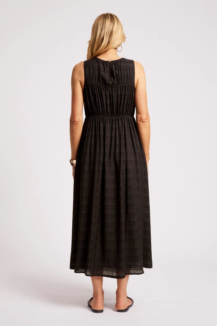 Eb + Ive Sovana Ruched Maxi Dress - Black