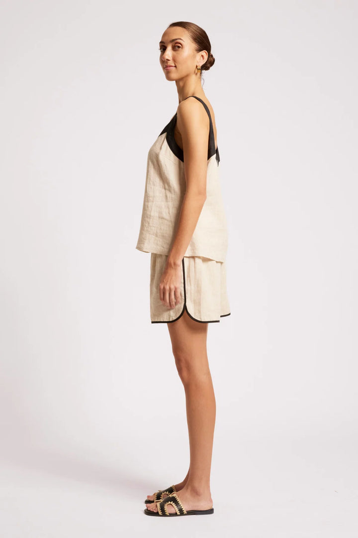 Eb + Ive Maris Splice Tank - Tusk / Black