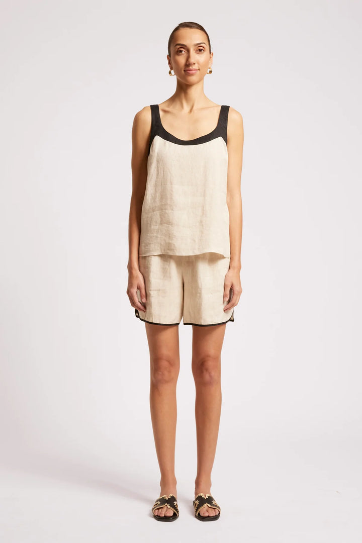 Eb + Ive Maris Splice Tank - Tusk / Black