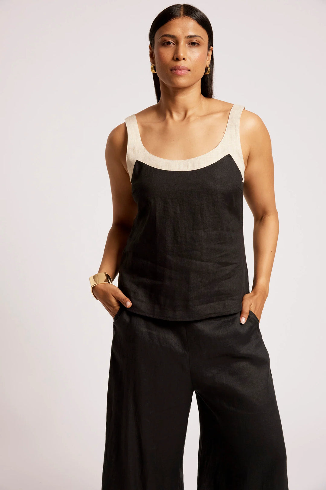 Eb + Ive Maris Splice Tank - Black / Tusk