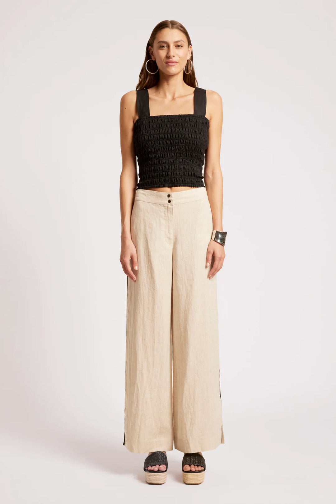 Eb + Ive Maris Splice Pant - Tusk /Black