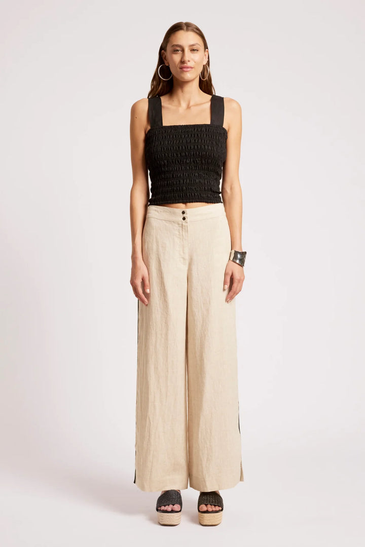 Eb + Ive Maris Splice Pant - Tusk /Black