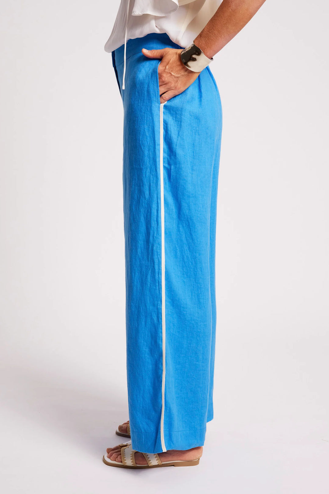 Eb + Ive Maris Splice Pant - Marine / White