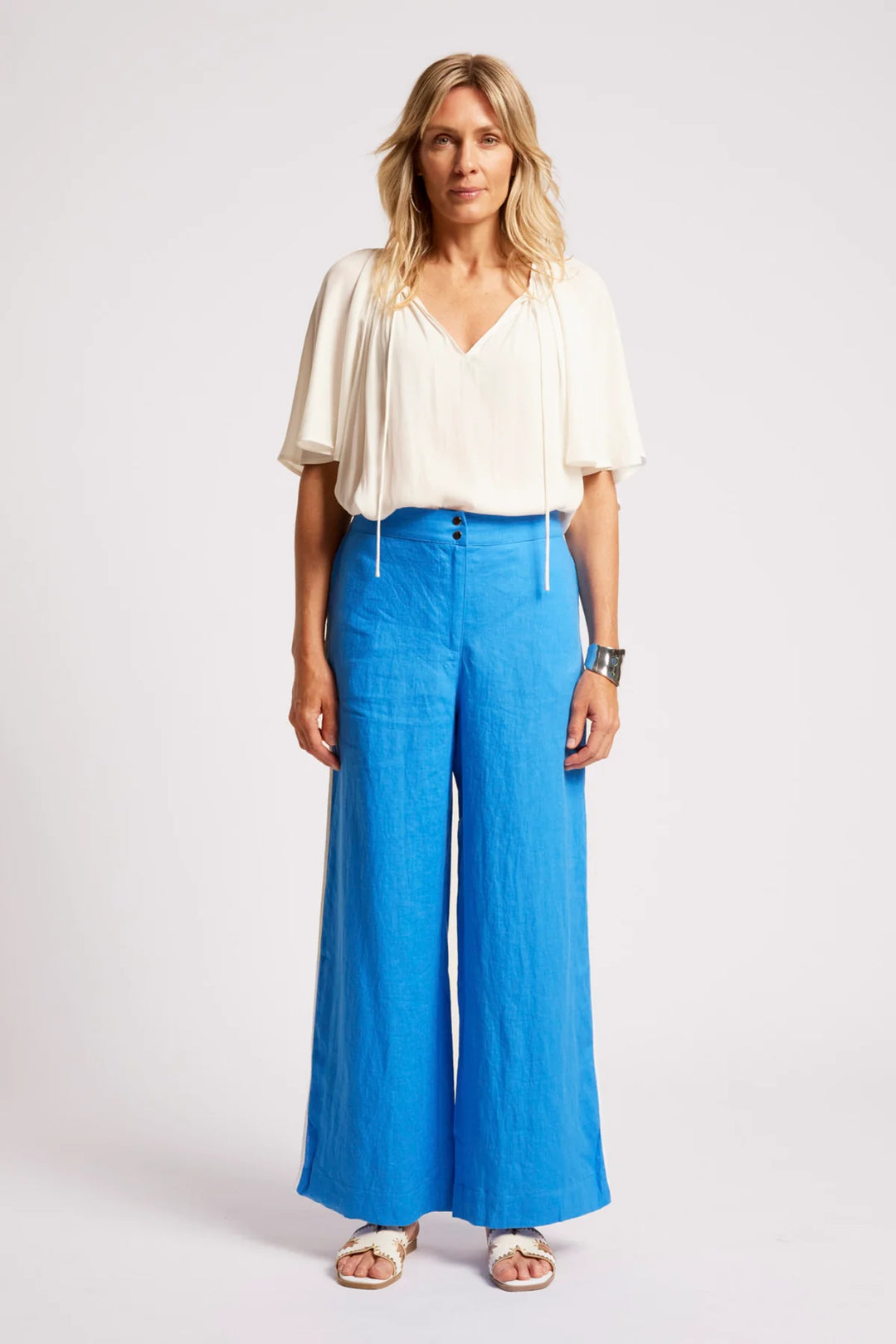 Eb + Ive Maris Splice Pant - Marine / White