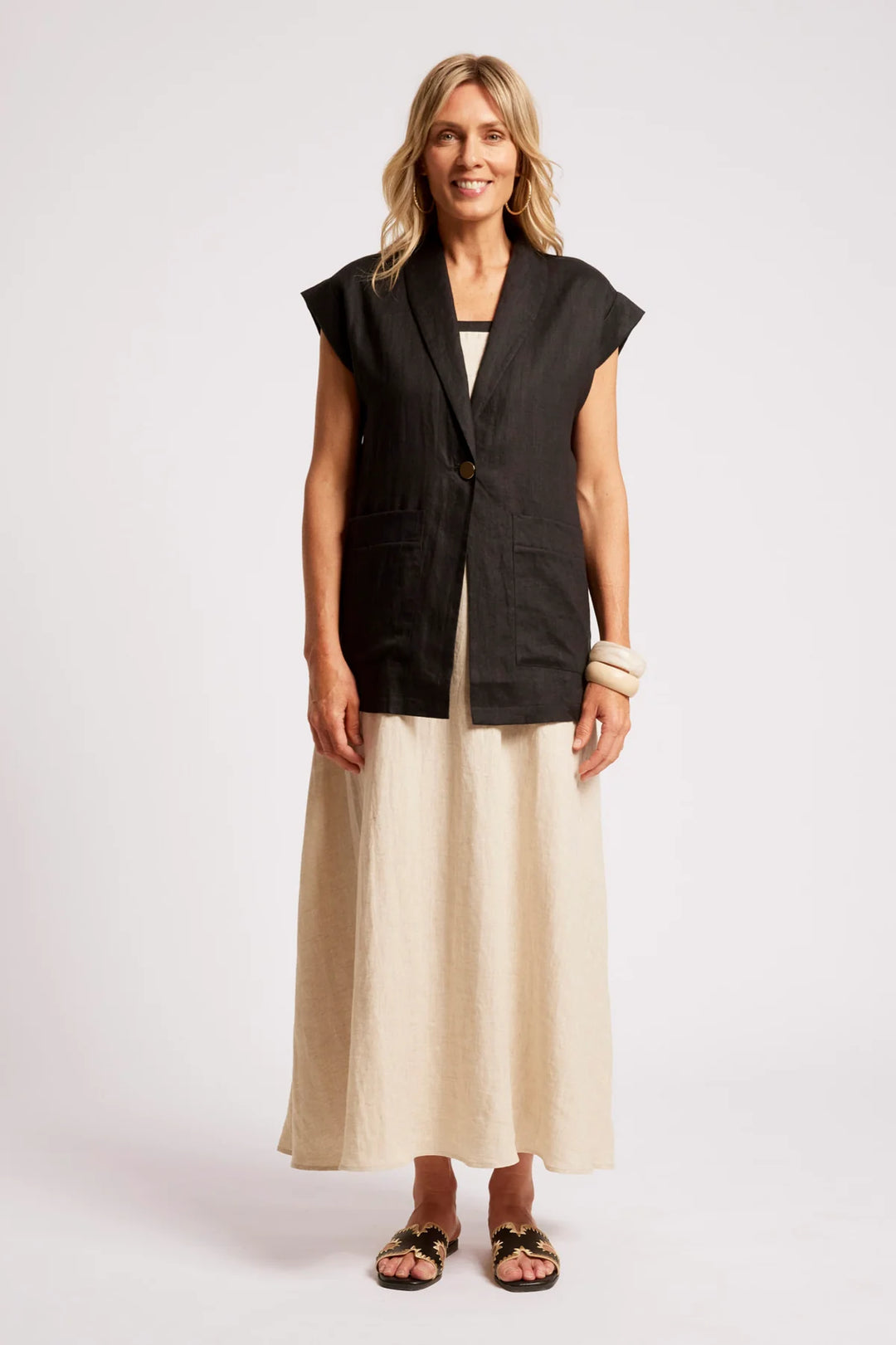 Eb + Ive Maris Blazer Vest - Black