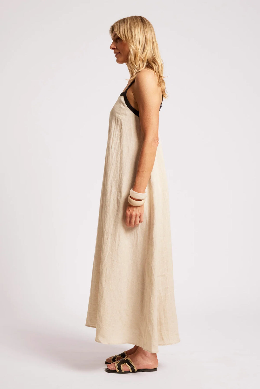 Eb + Ive Maris Splice Tank Maxi Dress - Tusk / Black