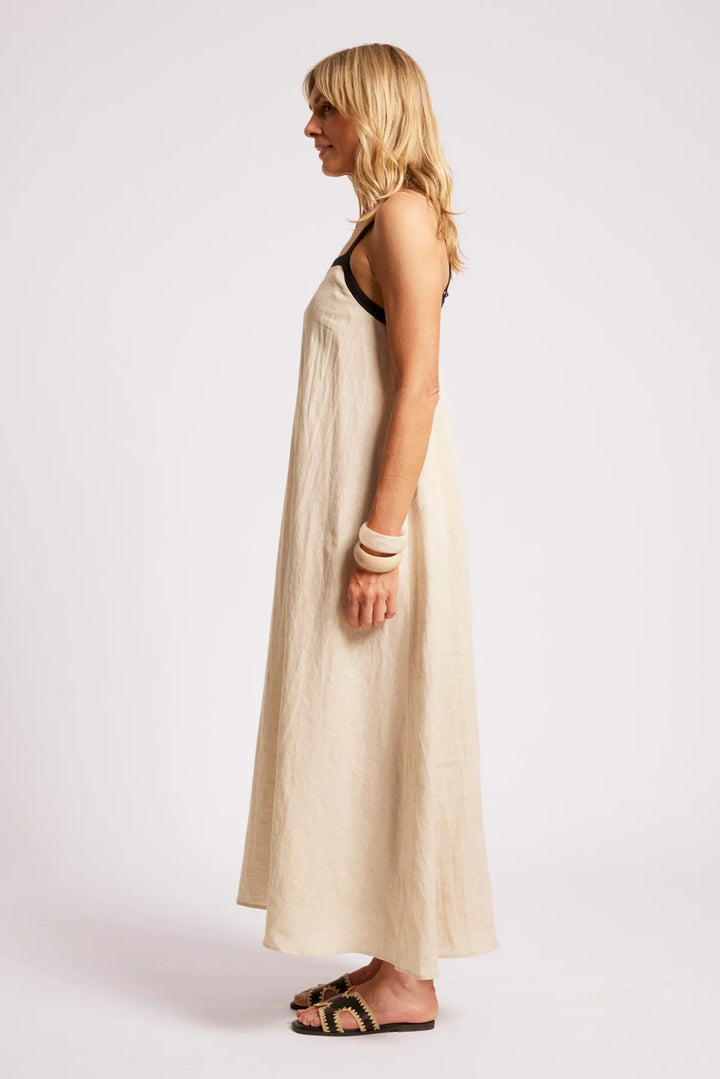 Eb + Ive Maris Splice Tank Maxi Dress - Tusk / Black