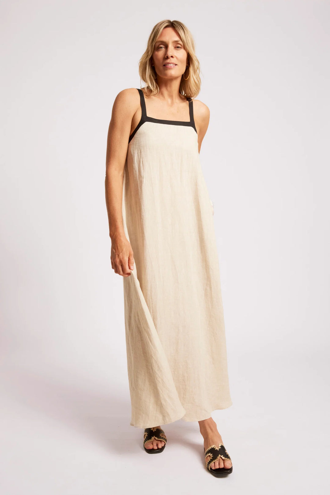 Eb + Ive Maris Splice Tank Maxi Dress - Tusk / Black