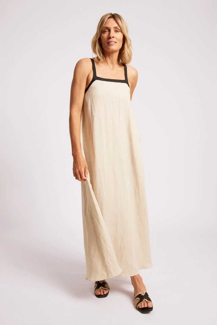 Eb + Ive Maris Splice Tank Maxi Dress - Tusk / Black