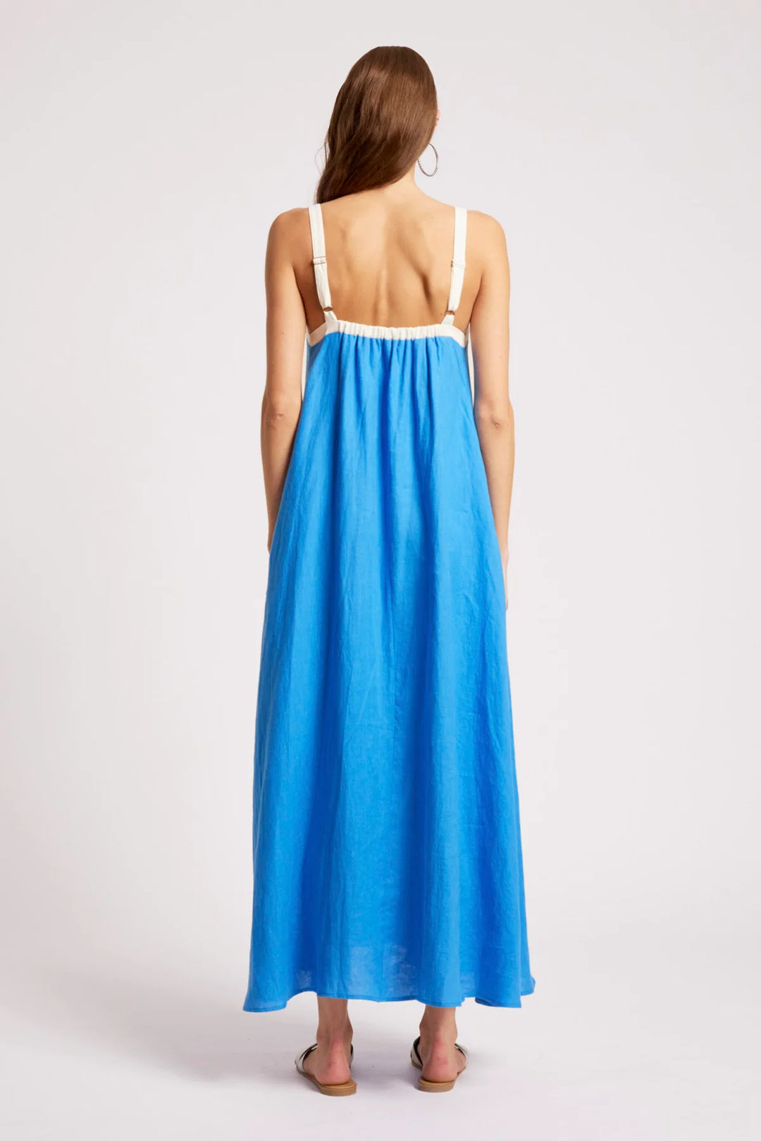 Eb + Ive Maris Splice Tank Maxi Dress - Marine /White