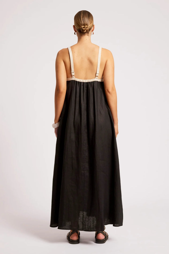 Eb + Ive Maris Splice Tank Maxi Dress - Black / Tusk