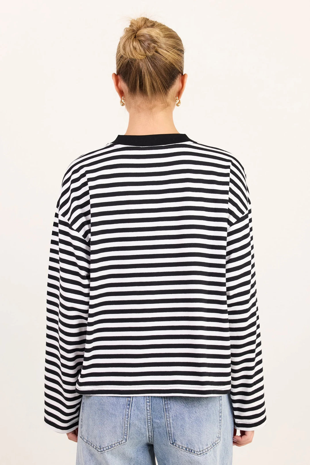 Unite Black & White Stripe Oversized Boxy Tee | Among the Brave