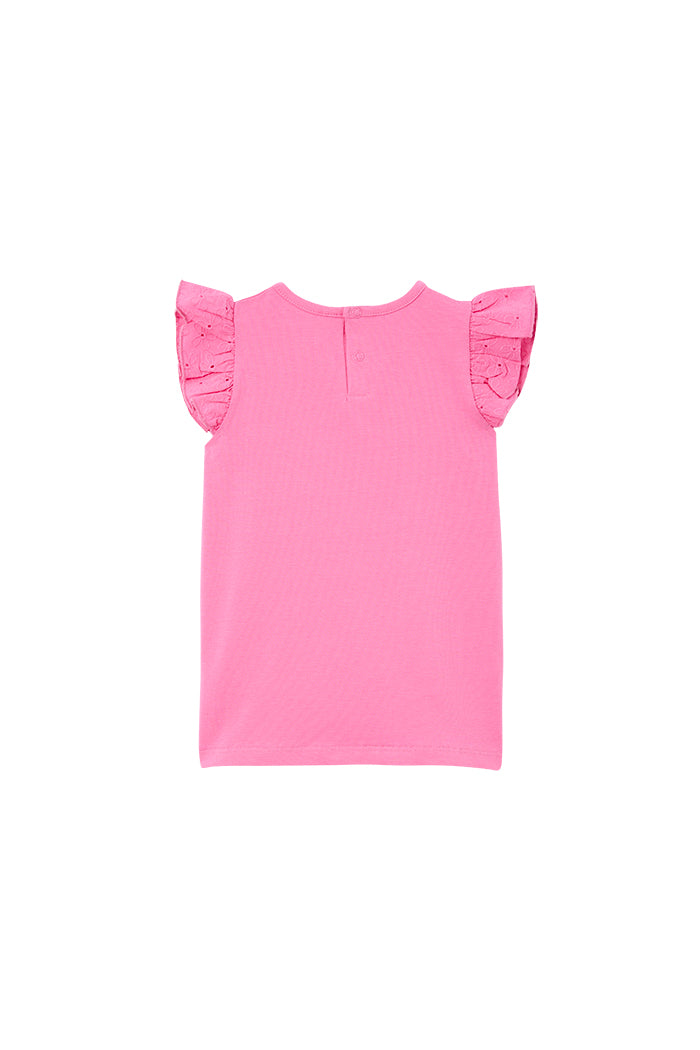 Milky pink sachet broderie frill tee available from www.thecollectivenz.com