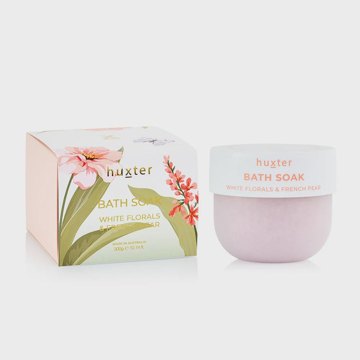 300gm Bath Soak Boxed - White Florals & French Pear