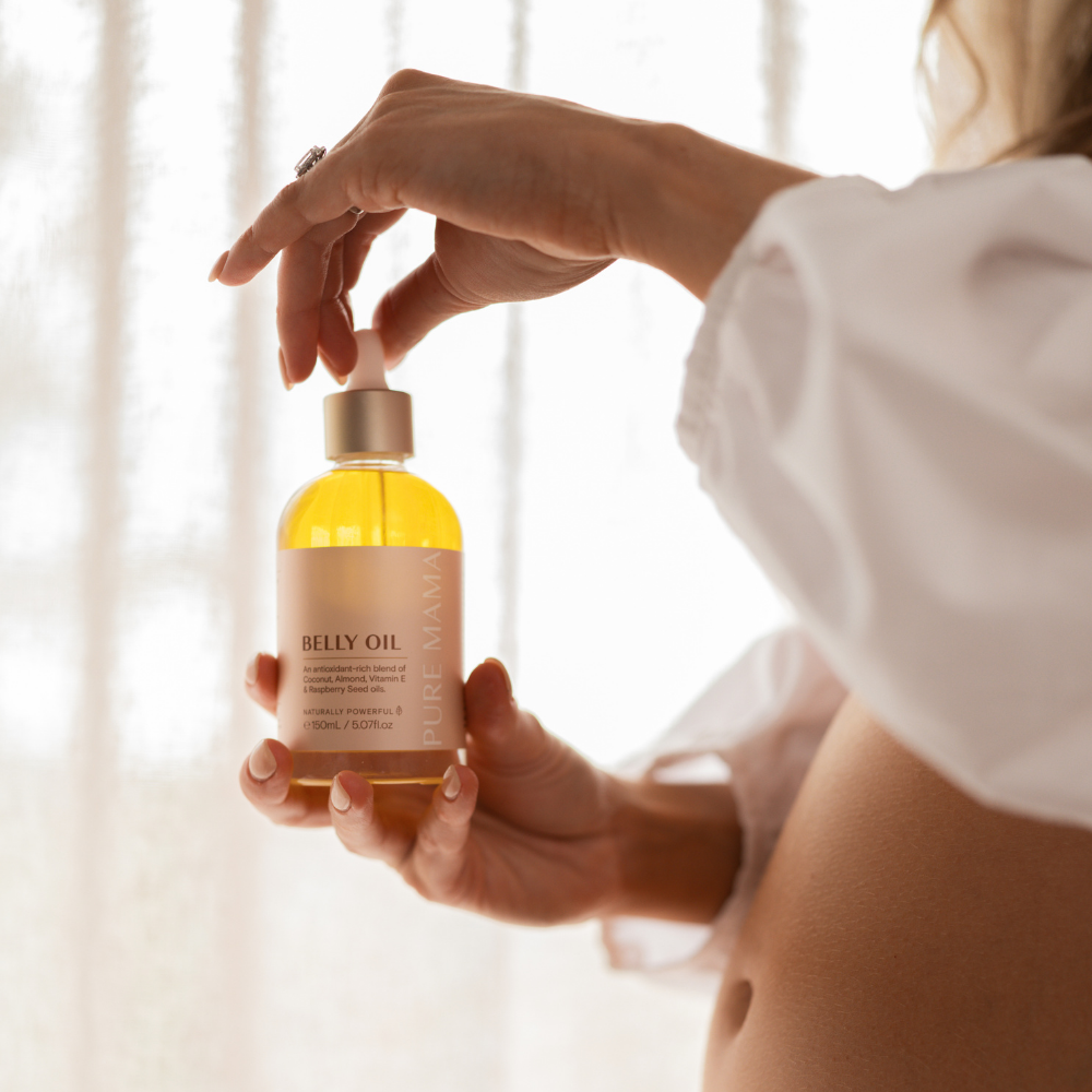 Pure Mama belly oil available from www.thecollectivenz.com