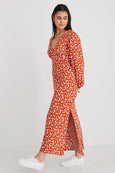 Among the brave phoenix copper ditsy midi dress available from www.thecollectivenz.com