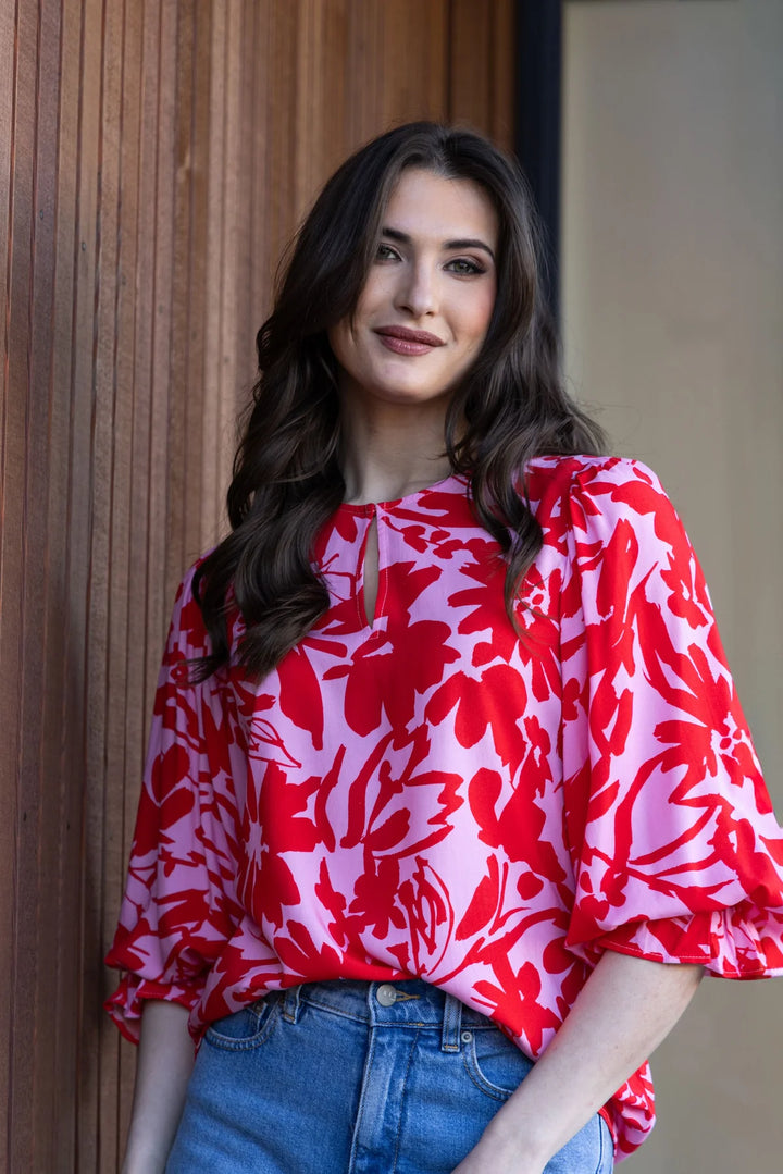Fleur Top Pink Lady | Leila + Luca