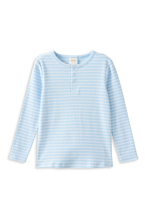 Mist Stripe Henley