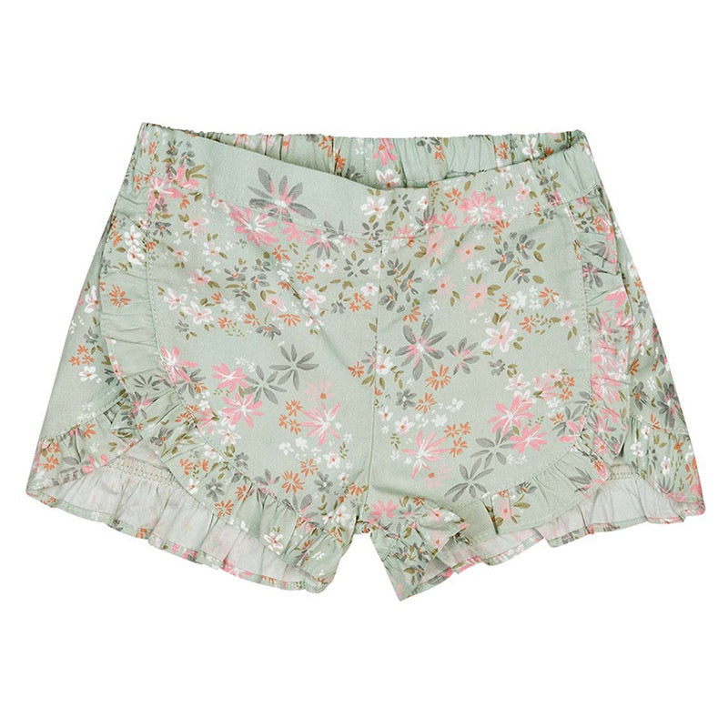 Floral shorts on a white background