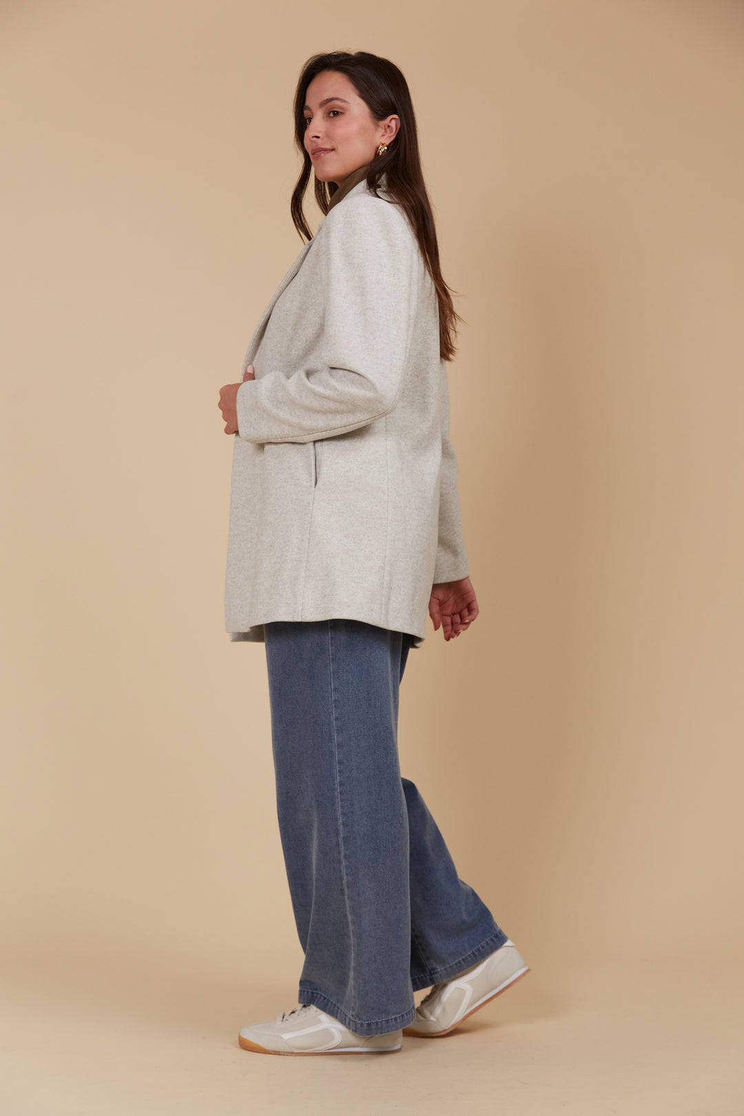 Blending the sleek style of a blazer with the insulating warmth of a coat, the Kali Coat is designed for chilly climates without compromising sophistication, available from www.thecollectivenz.com