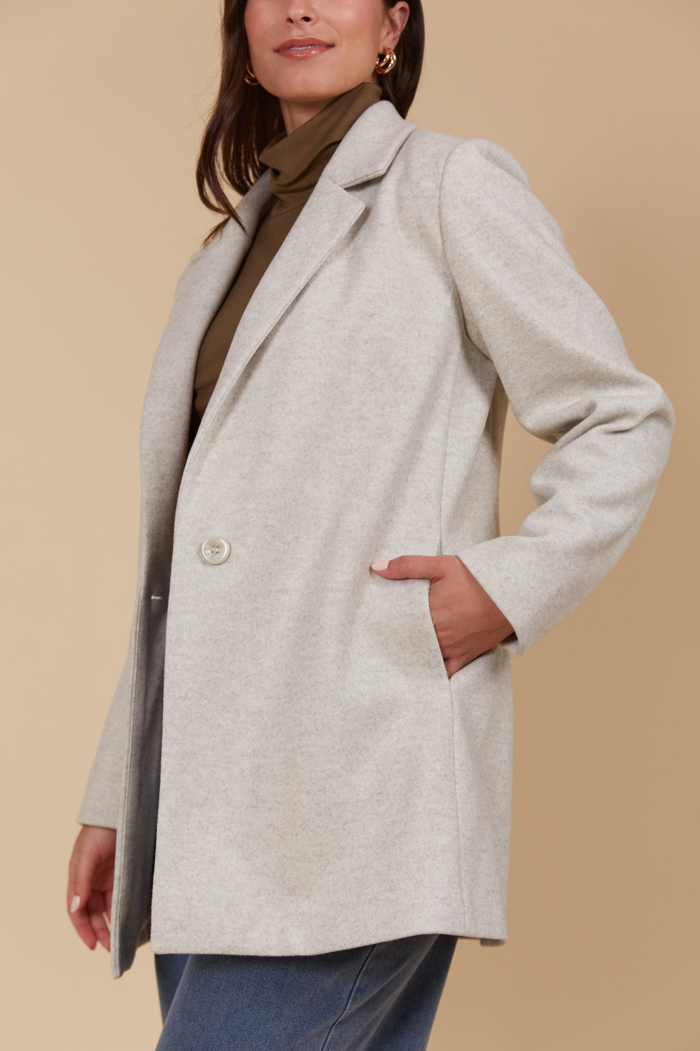 Blending the sleek style of a blazer with the insulating warmth of a coat, the Kali Coat is designed for chilly climates without compromising sophistication, available from www.thecollectivenz.com