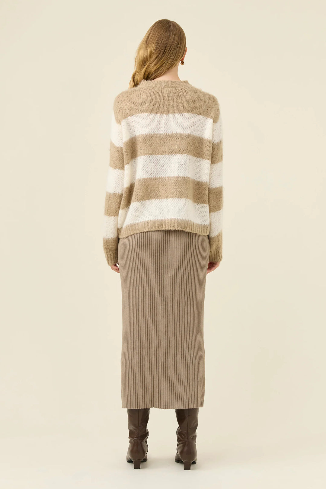 Pallas Stripe Jumper - Stone