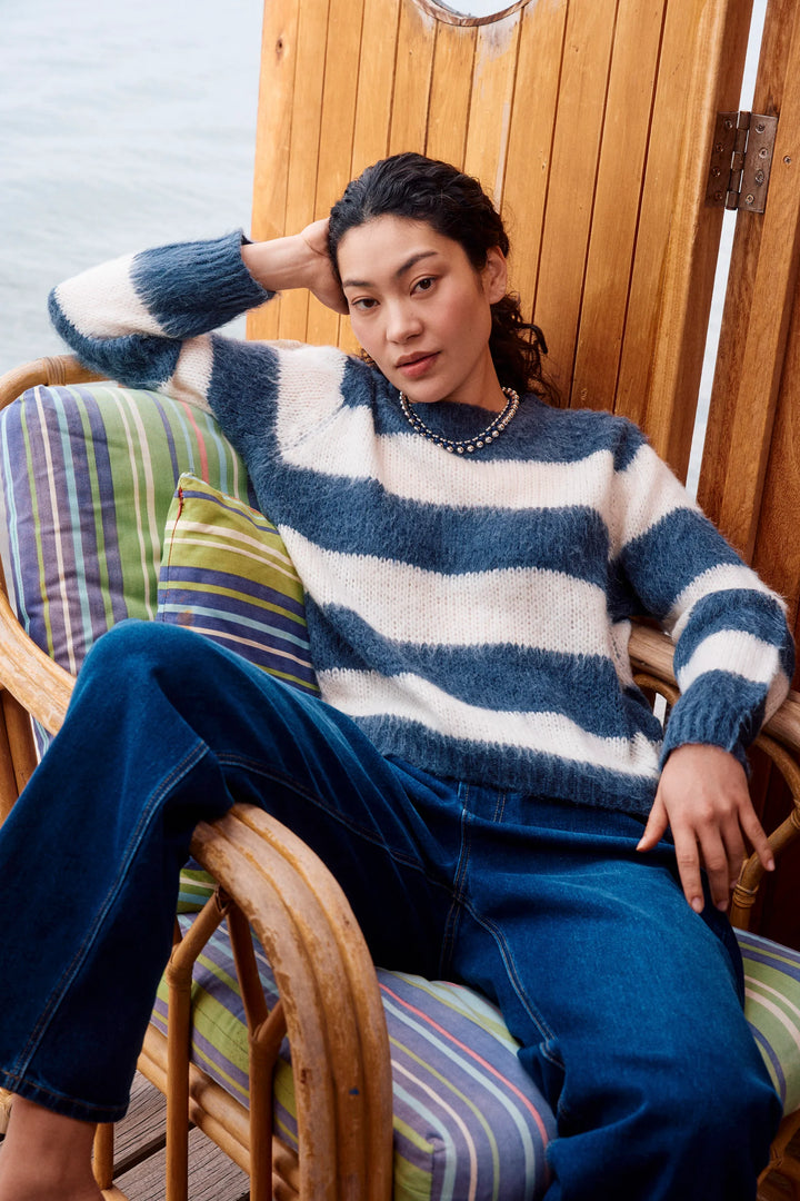 Pallas Stripe Jumper - Navy