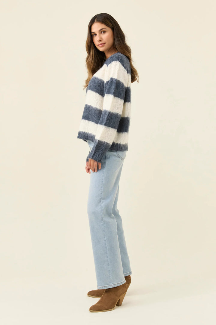 Pallas Stripe Jumper - Navy