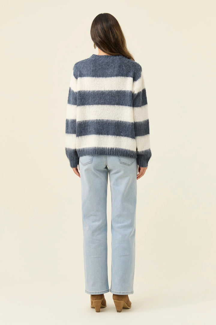 Pallas Stripe Jumper - Navy