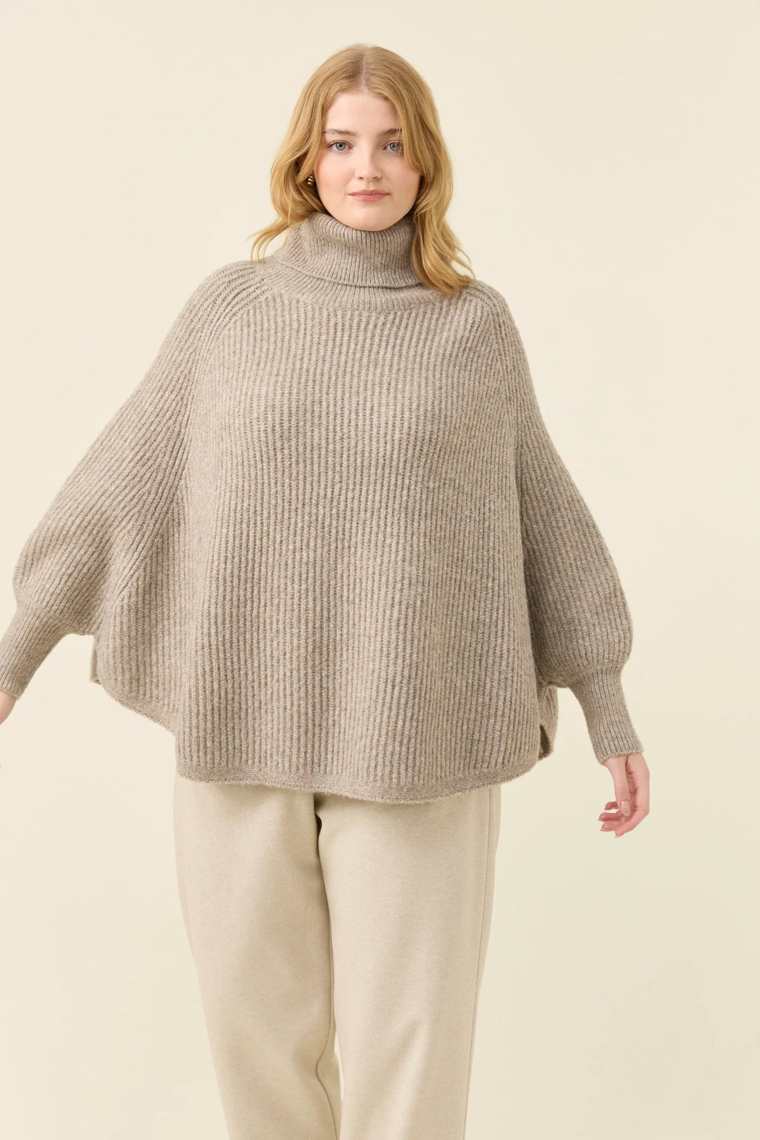 Miru Poncho ONE SIZE - Stone
