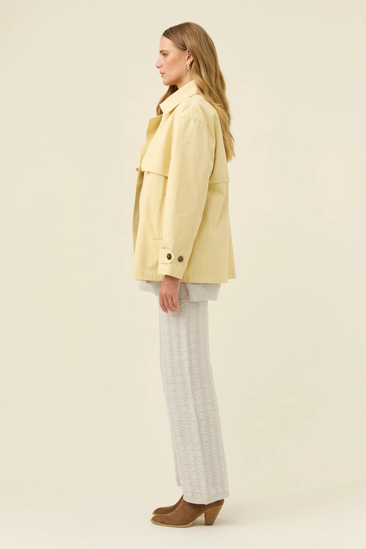 Farida Cropped Trench - Butter