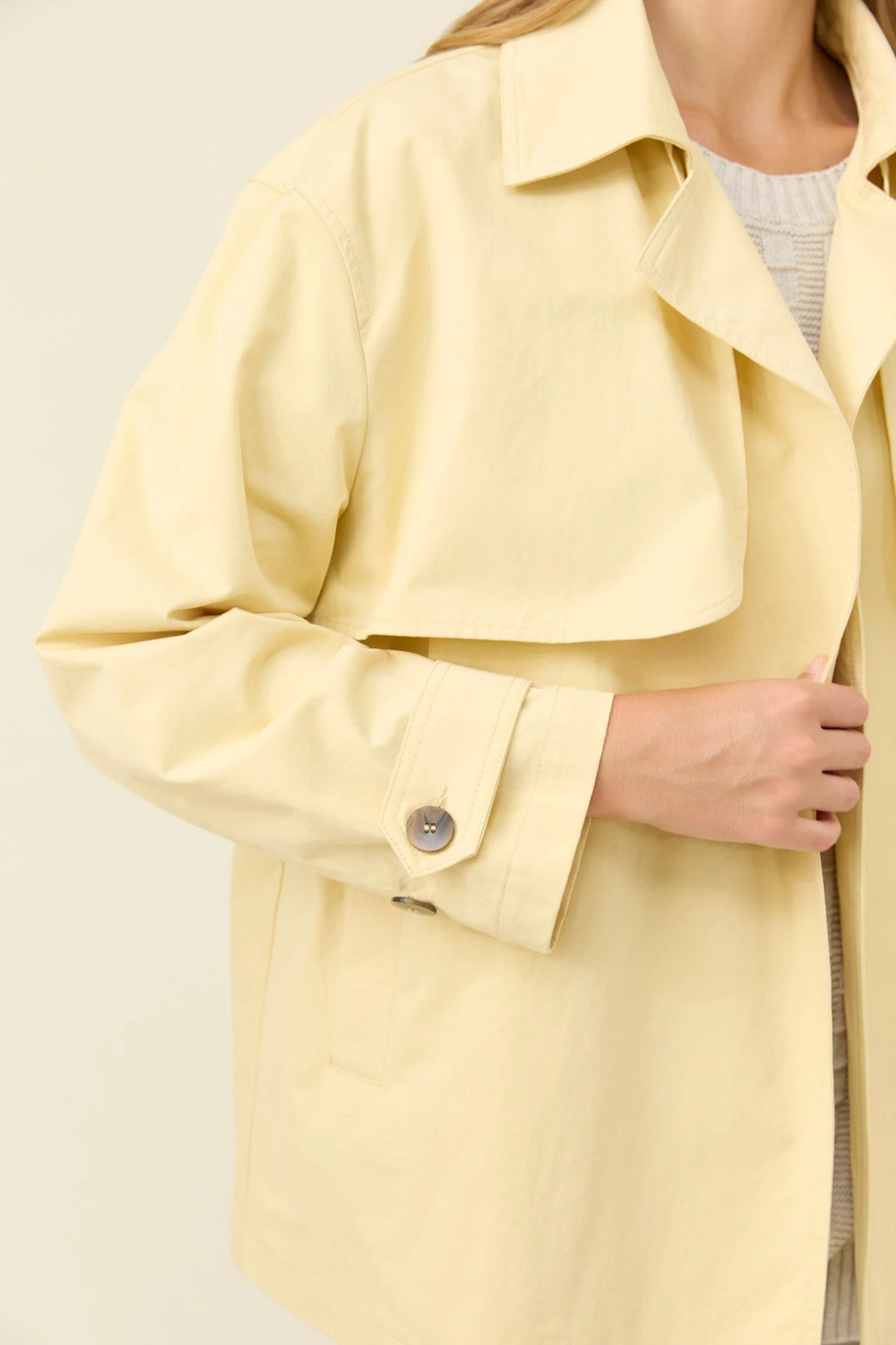 Farida Cropped Trench - Butter