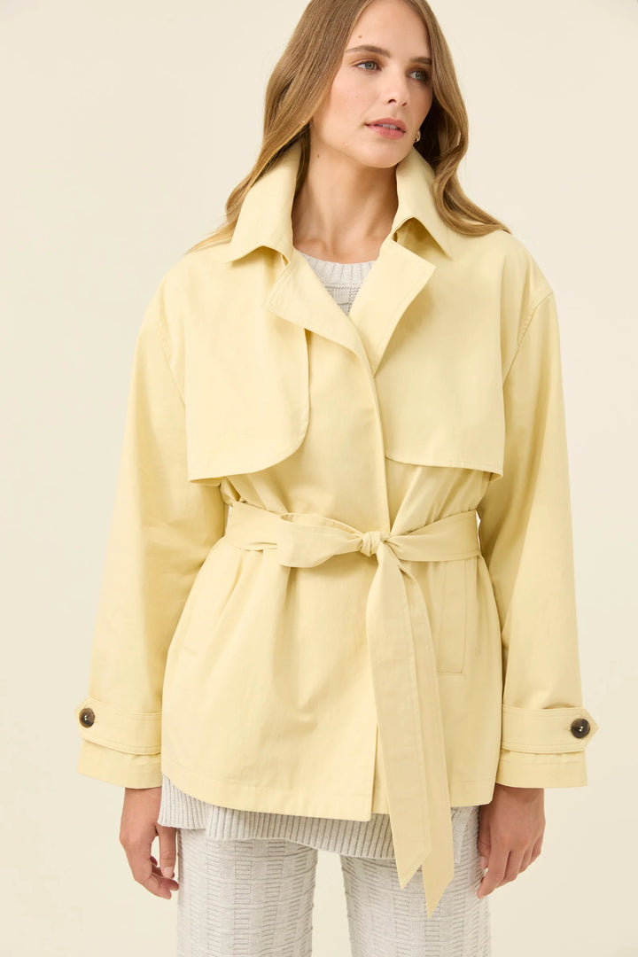 Farida Cropped Trench - Butter