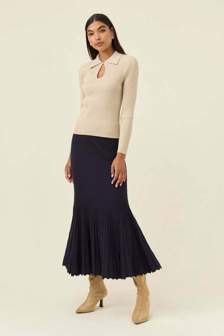 Nell Knit Top - Stone