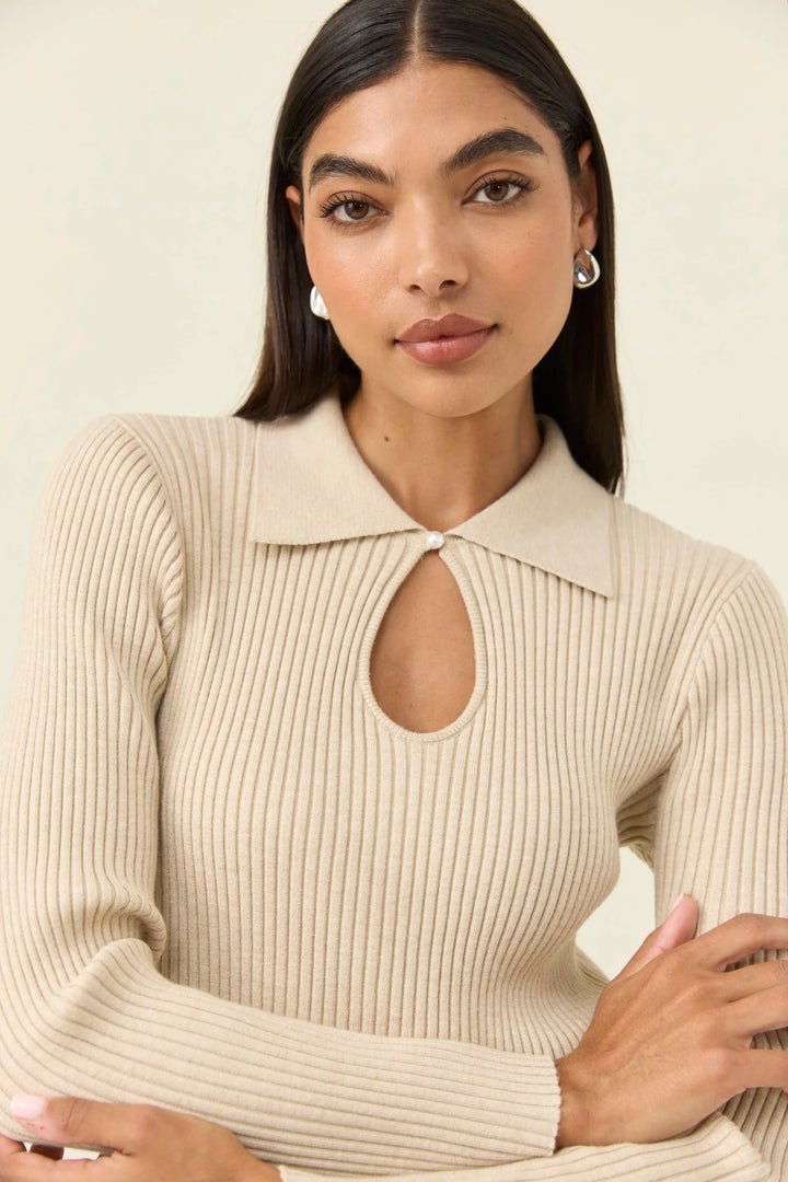 Nell Knit Top - Stone