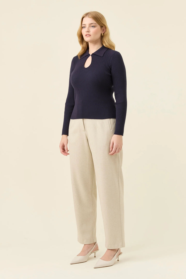 Nell Knit Top - Navy