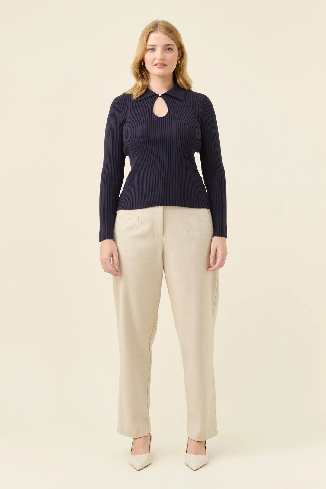 Nell Knit Top - Navy