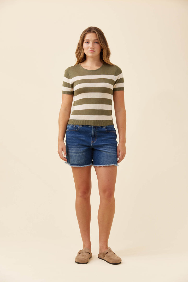 Isle Of Mine Marcella Tshirt  - Olive