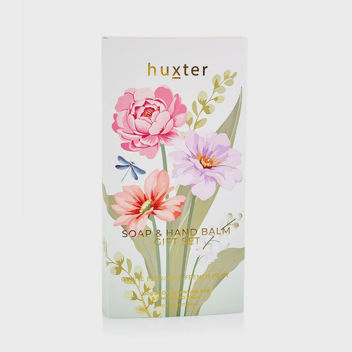 Soap & Hand Balm Gift Set - White Florals & French Pear
