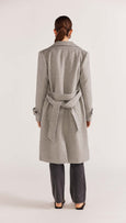 Staple the label reade belted coat available from www.thecollectivenz.com