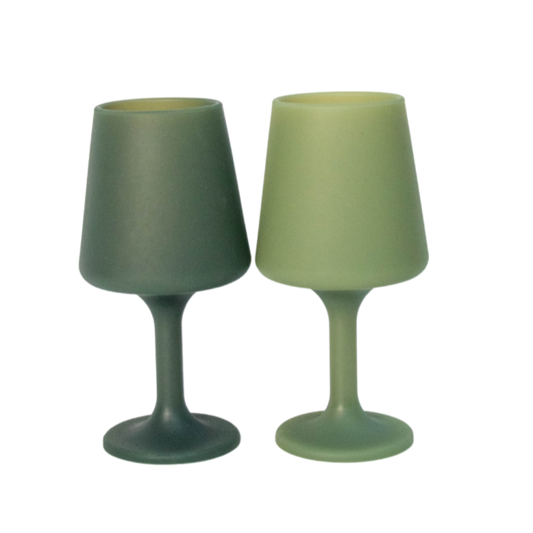 Porter green sweep wine glasses available from www.thecollectivenz.com
