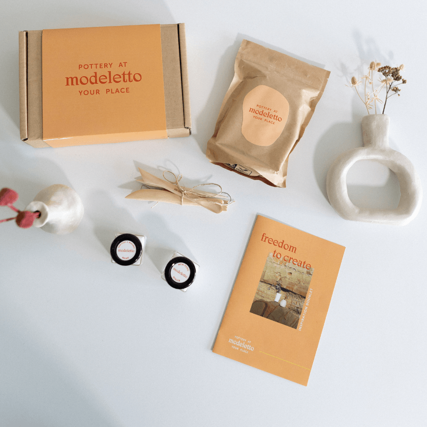 Modeletto air dry pottery kit available from www.thecollectivenz.com