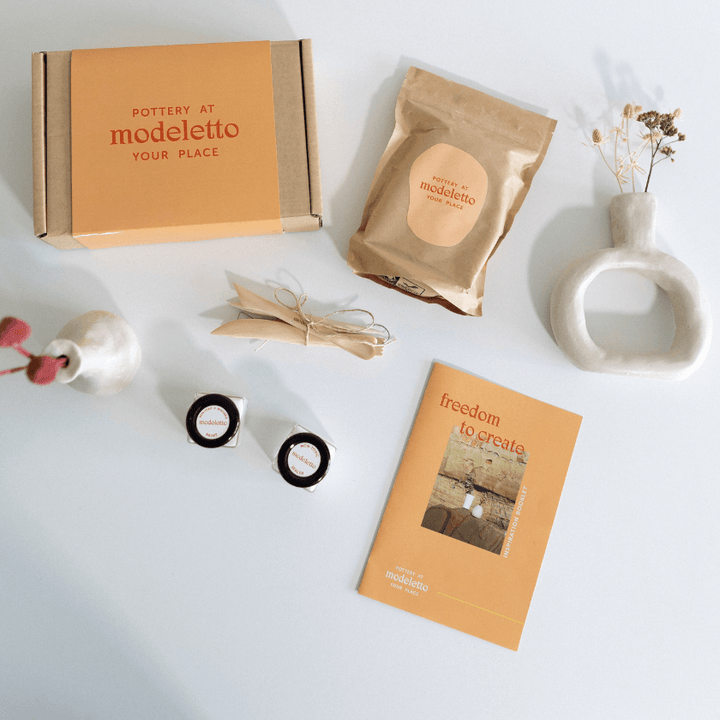Modeletto air dry pottery kit available from www.thecollectivenz.com