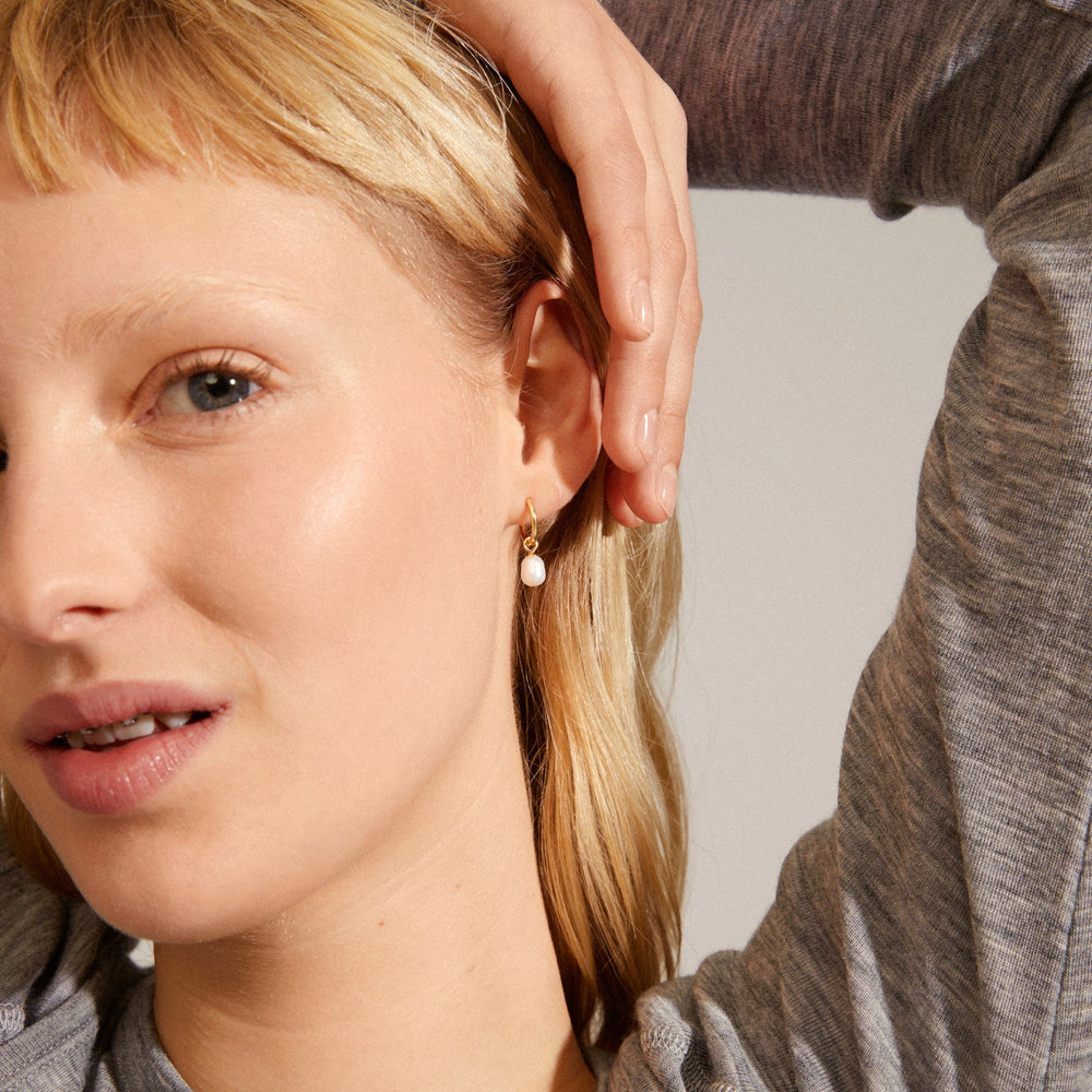 Pilgrim berthe pearl hoops available from www.thecollectivenz.com