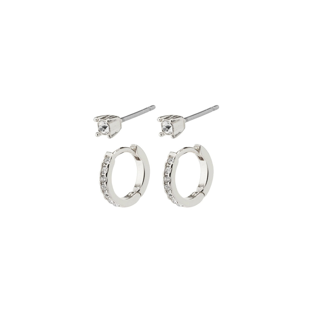 Pilgrim millie crystal hoops + earstuds available from www.thecollectivenz.com