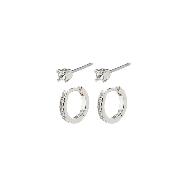 Pilgrim millie crystal hoops + earstuds available from www.thecollectivenz.com