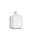 White bottle of al.ive hand and body lotion on a white background