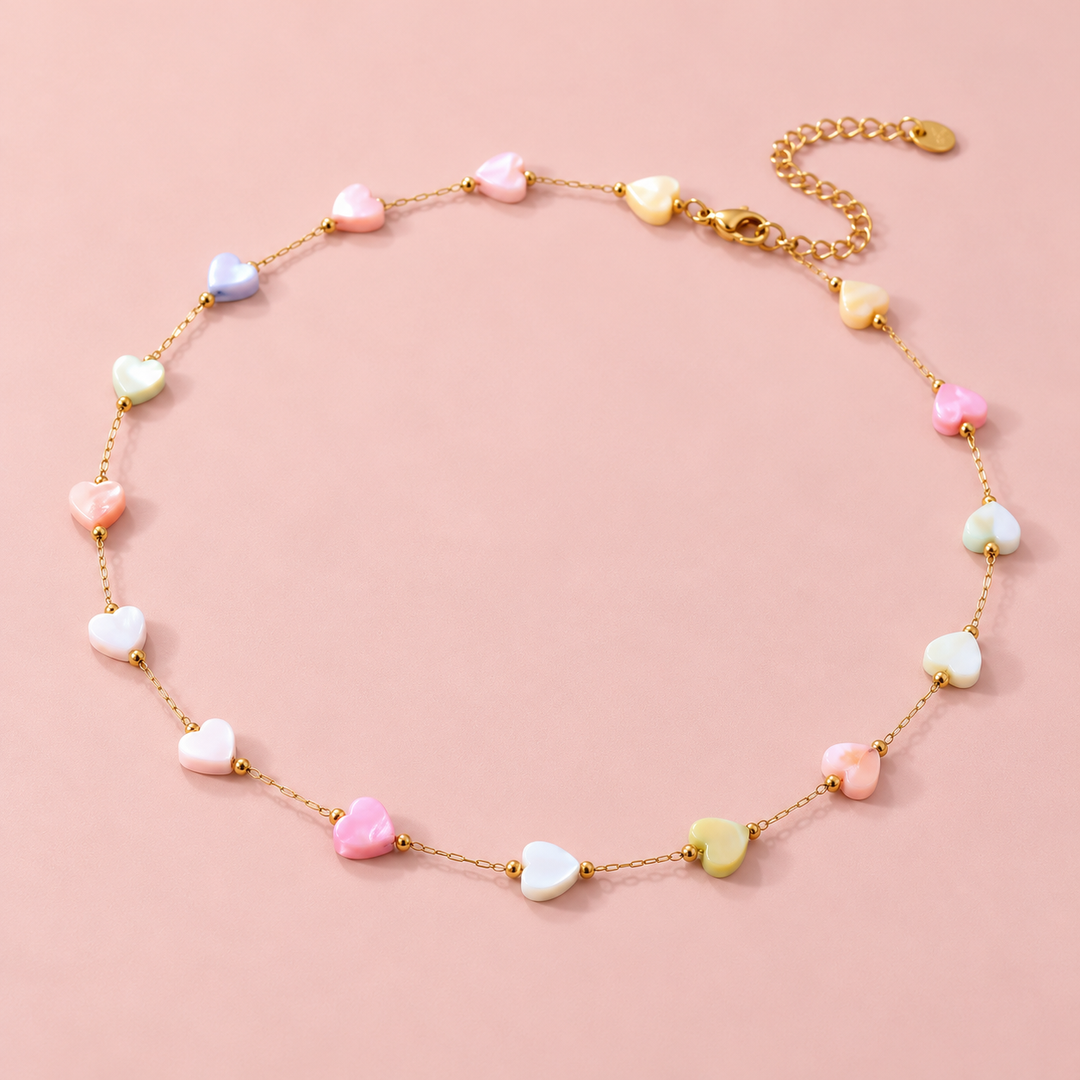 Pastel Hearts Kids Necklace | Collective Kids